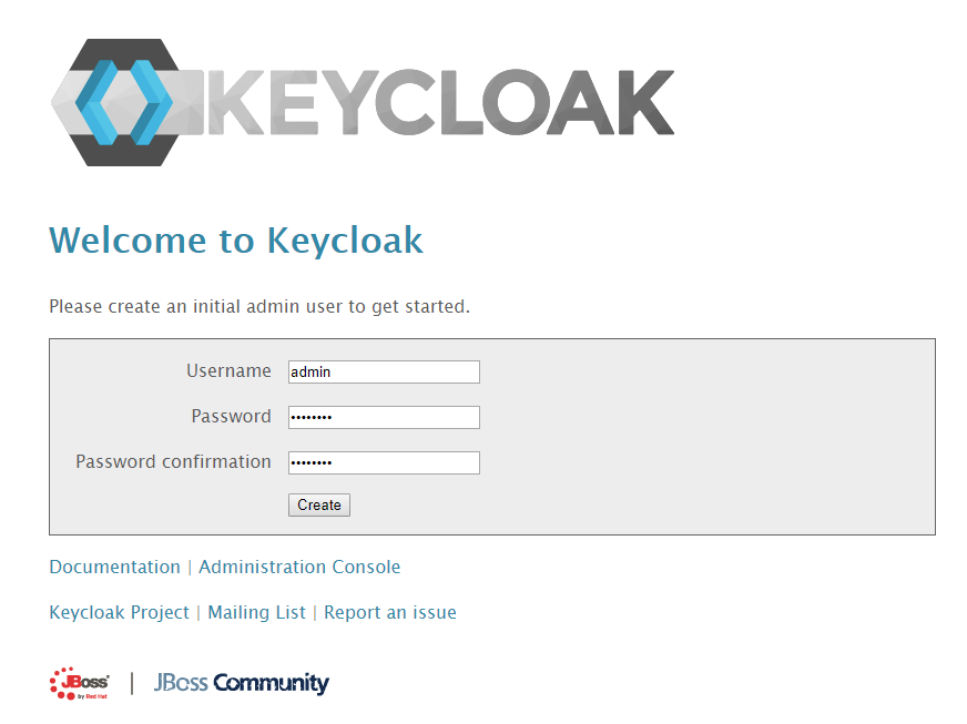 Create initial Admin user in Keycloak