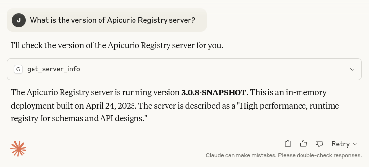 What is the version of Apicurio Registry server?